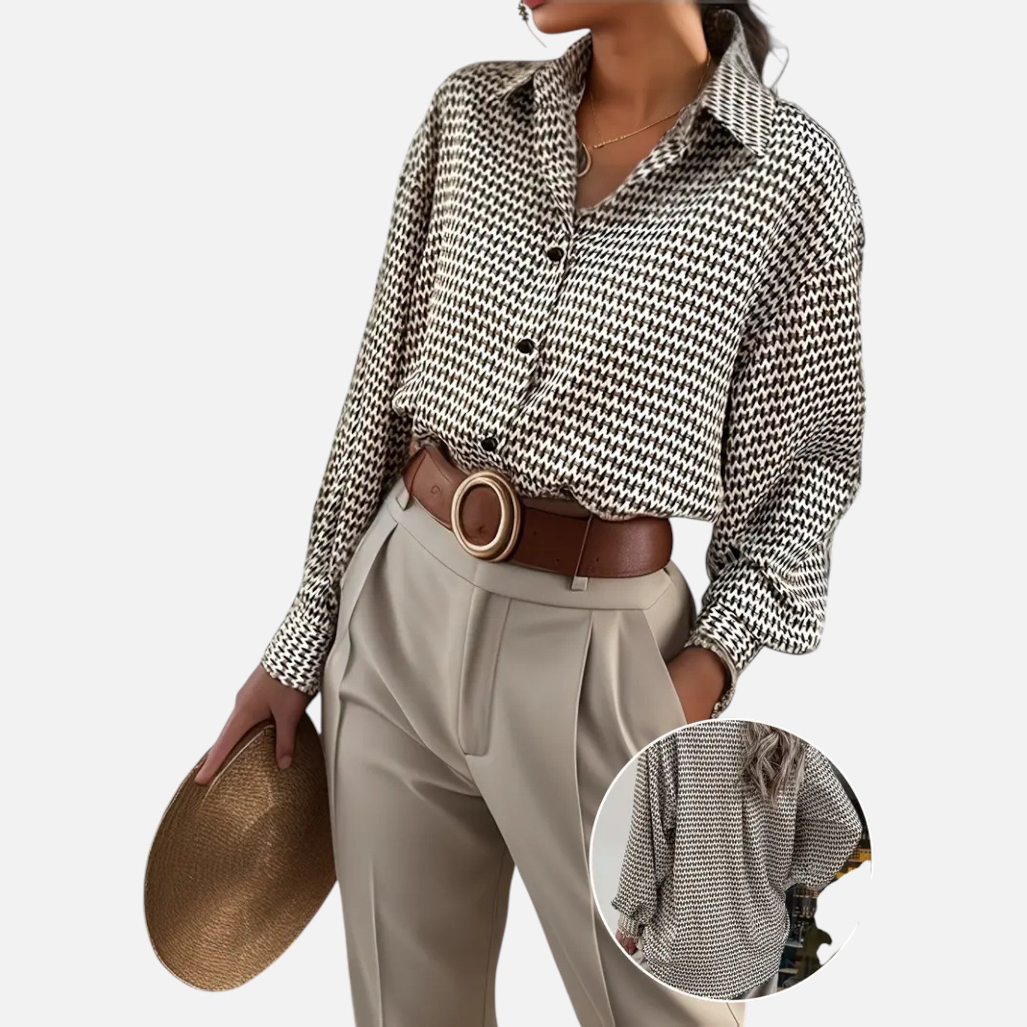 Vallmere | Women’s Geometric Print Blouse