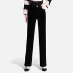 Vallmere | Women’s Velvet Straight‑Leg Trousers