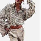 Vallmere | Women’s Geometric Print Blouse