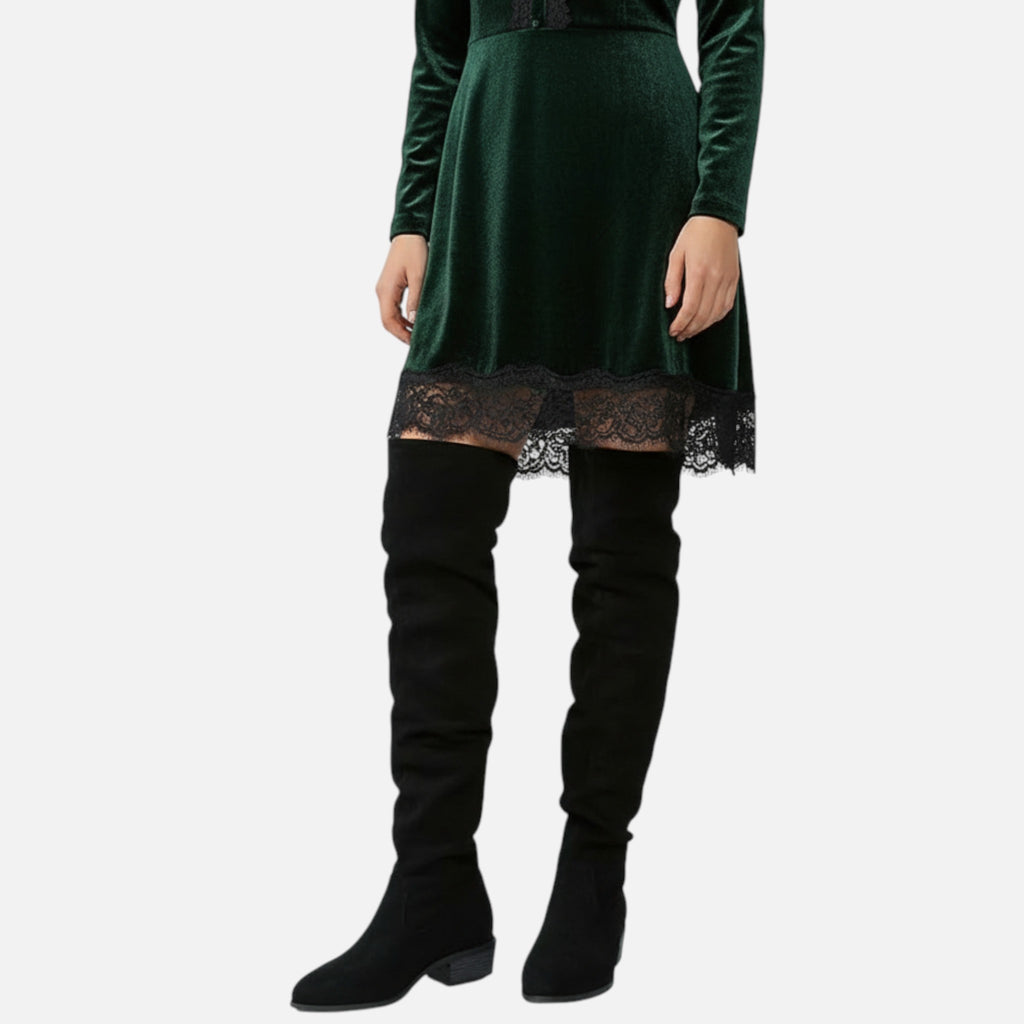 Vallmere – Women’s Suede Over-the-Knee Boots