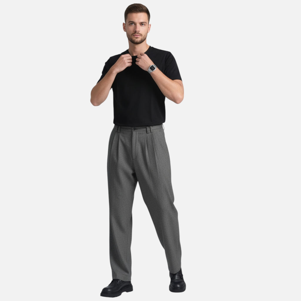 Vallmere | Men’s Naples‑Style Pleated High‑Waist Trousers