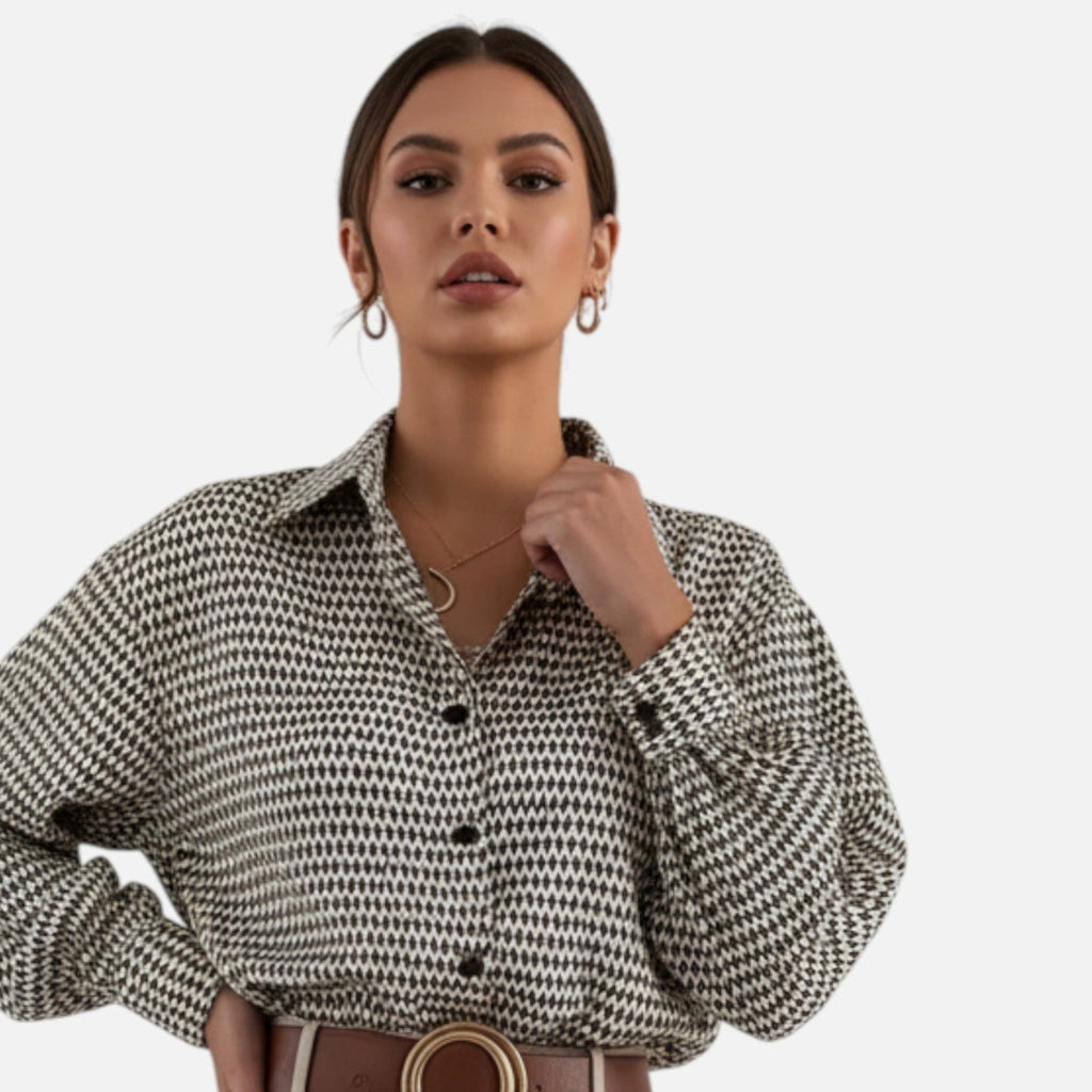 Vallmere | Women’s Geometric Print Blouse