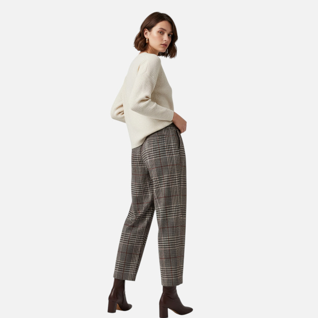Vallmere | Women’s Houndstooth Tailored Trousers