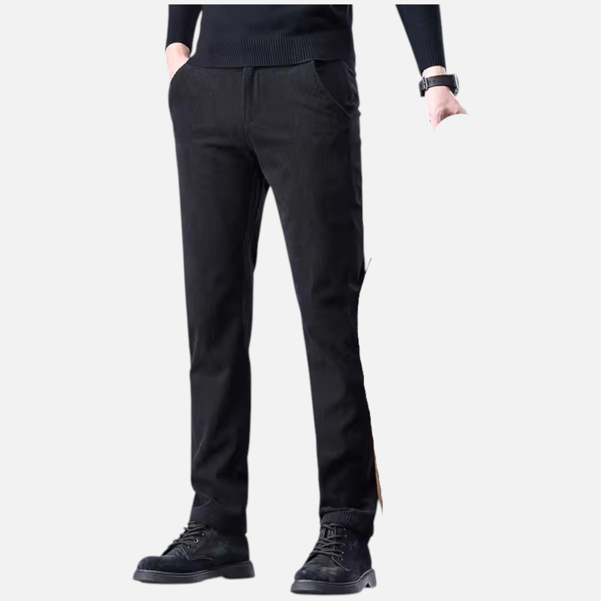 Vallmere | Men’s Mid-Rise Corduroy Thermal Trousers