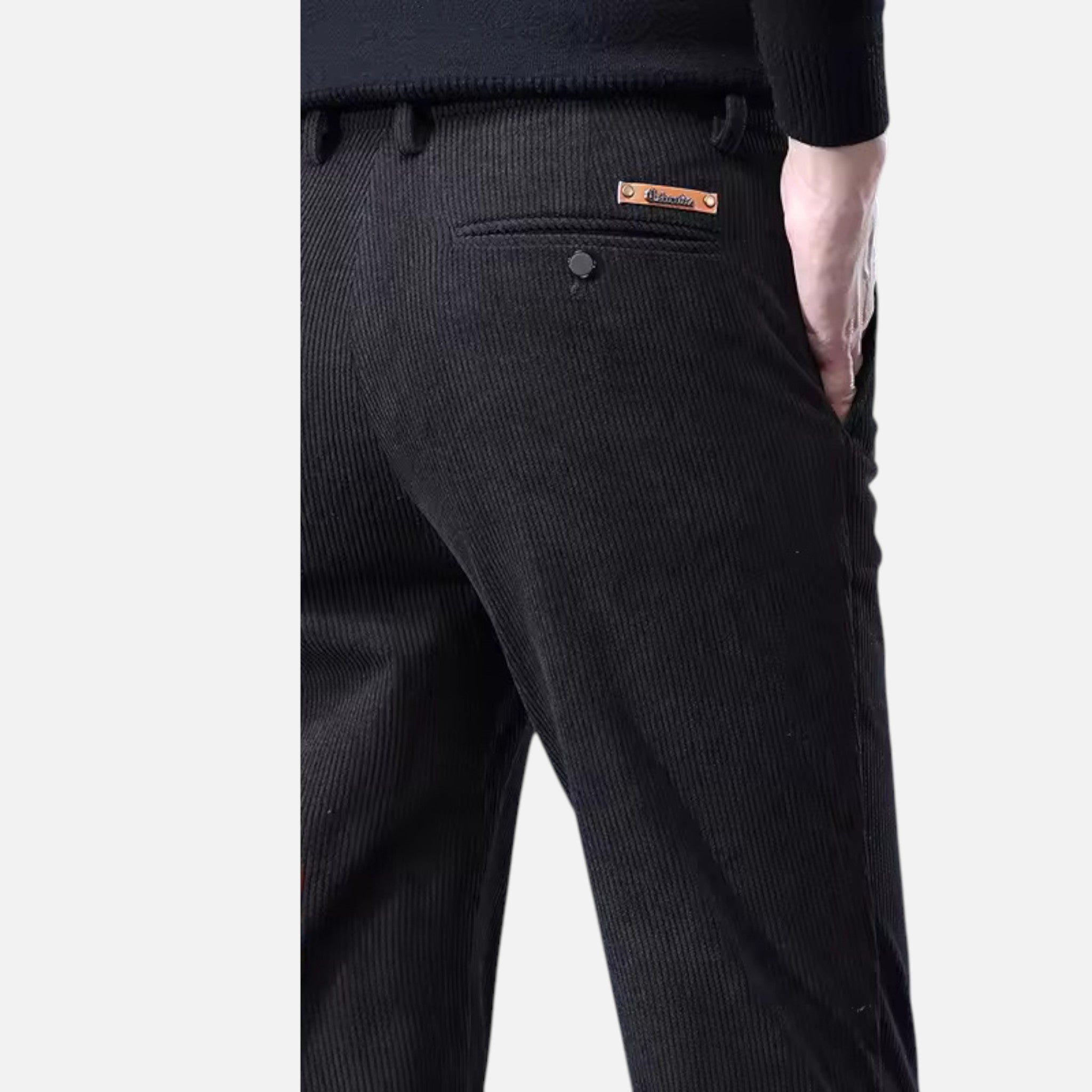 Vallmere | Men’s Mid-Rise Corduroy Thermal Trousers