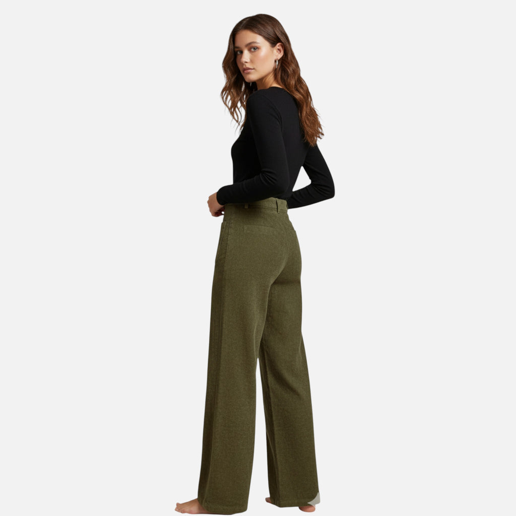 Vallmere – Women’s Corduroy-Style Straight-Leg Trousers