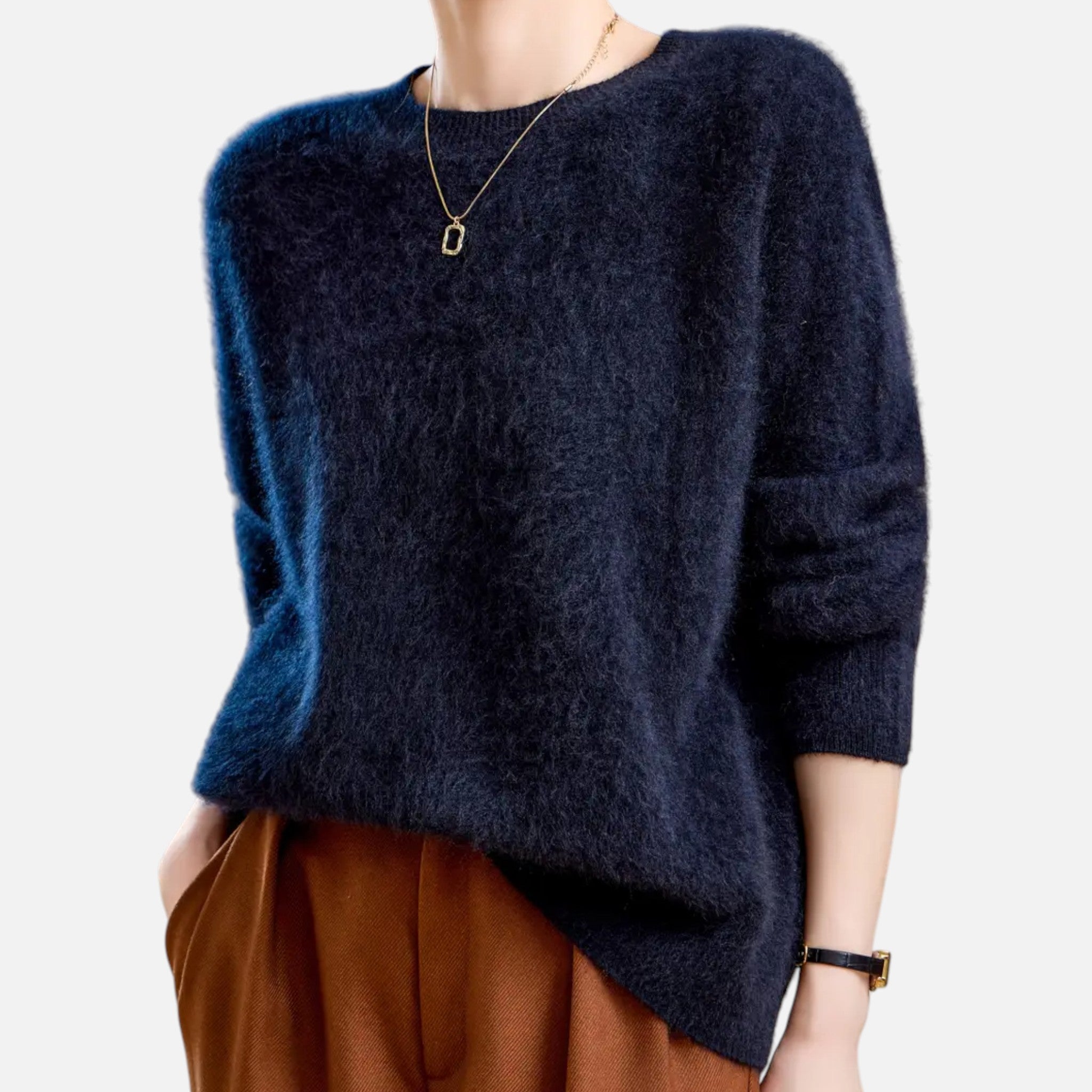Vallmere | Women’s Cashmere Blend Round-Neck Sweater