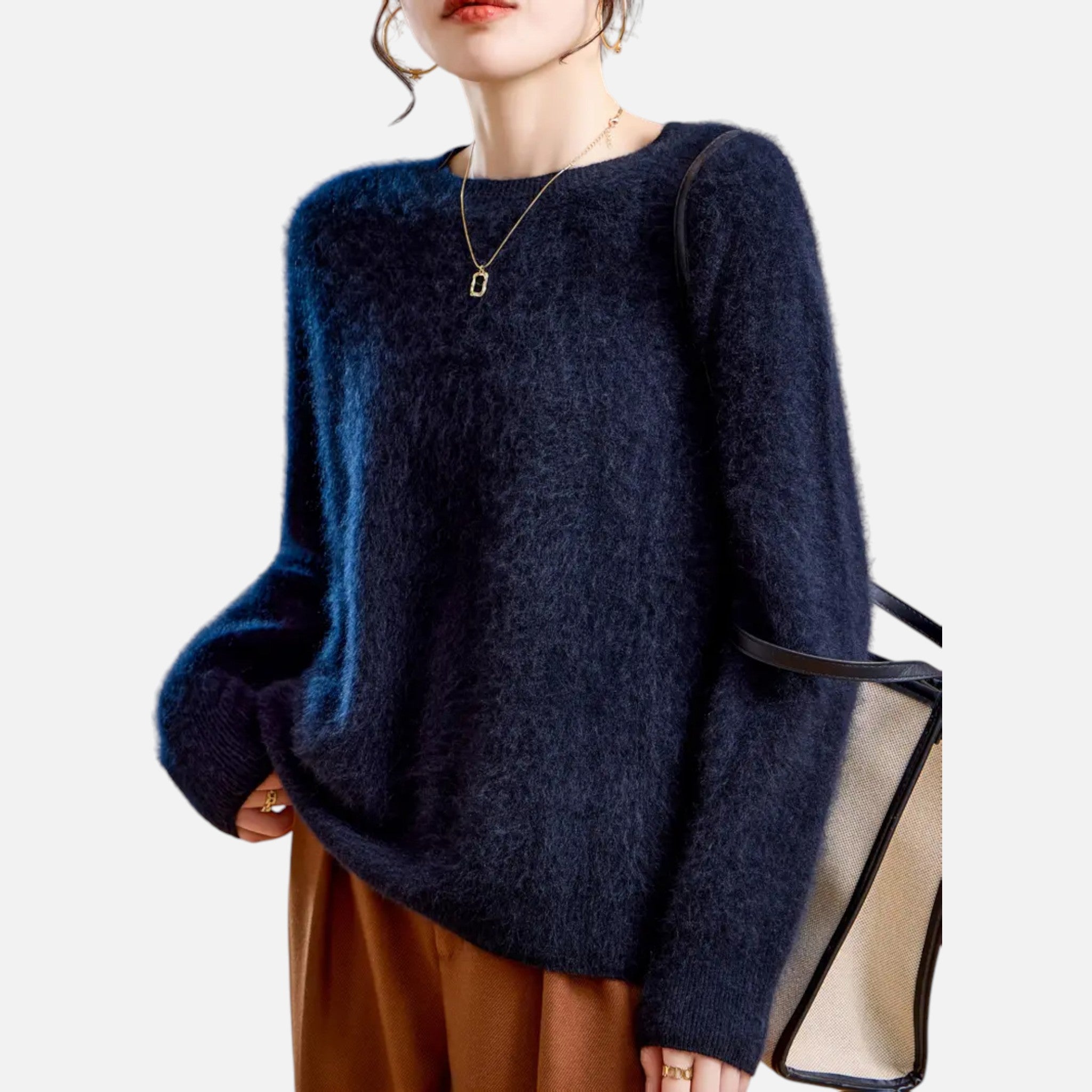 Vallmere | Women’s Cashmere Blend Round-Neck Sweater