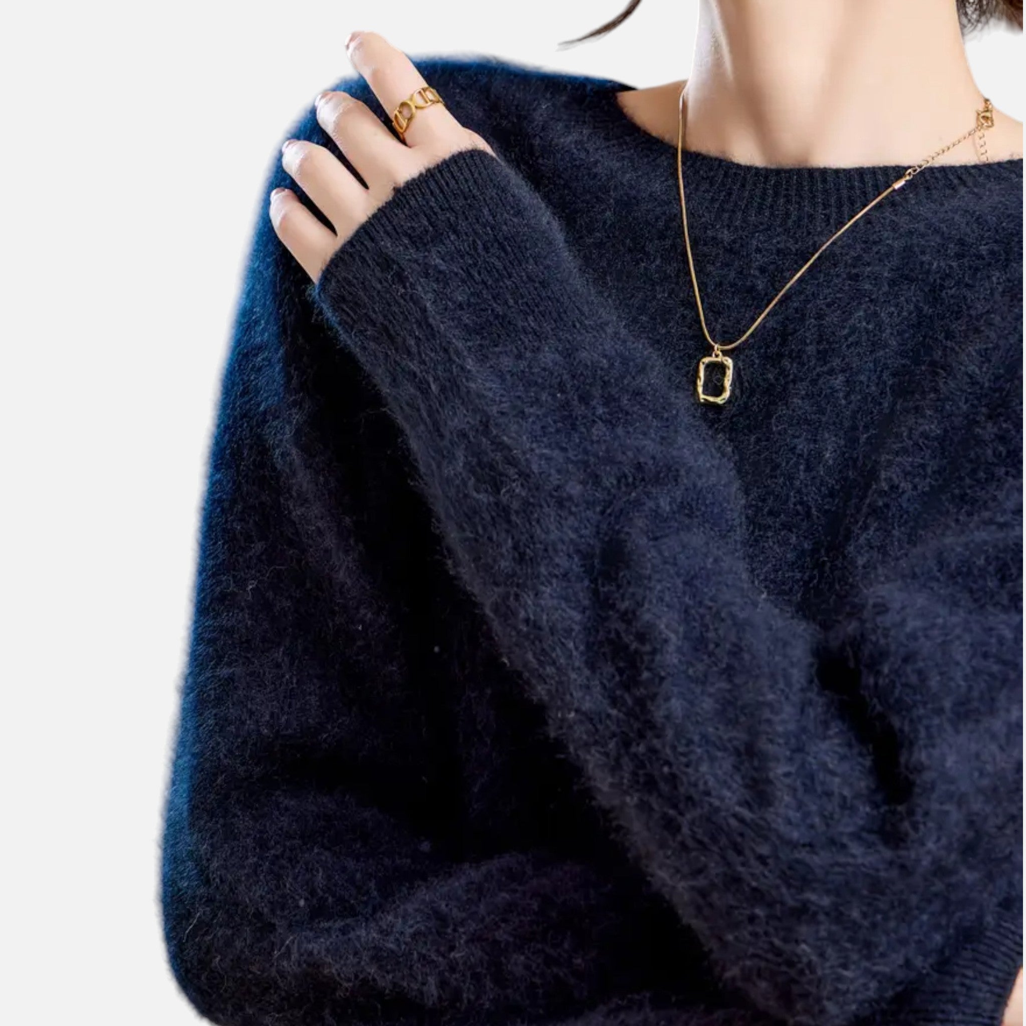 Vallmere | Women’s Cashmere Blend Round-Neck Sweater