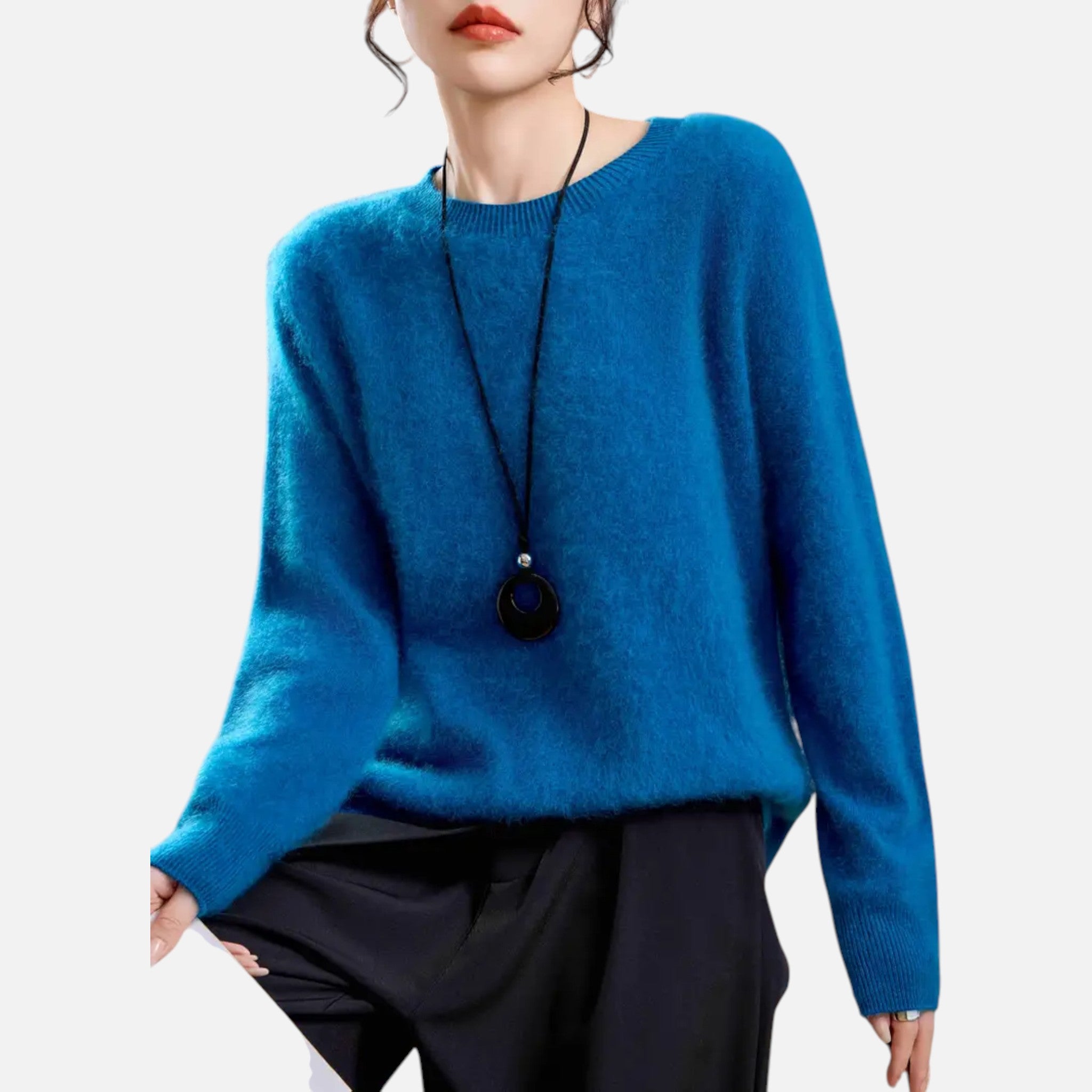 Vallmere | Women’s Cashmere Blend Round-Neck Sweater