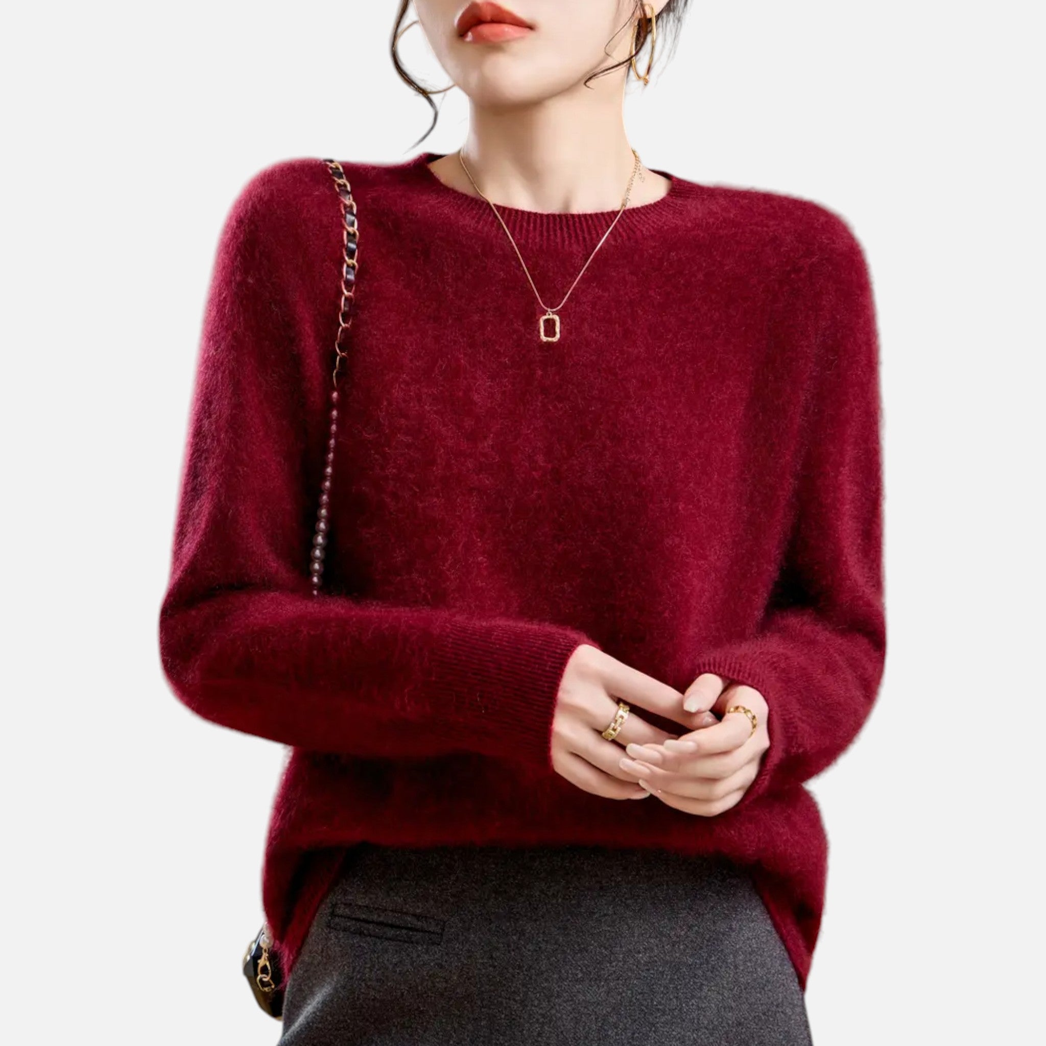Vallmere | Women’s Cashmere Blend Round-Neck Sweater
