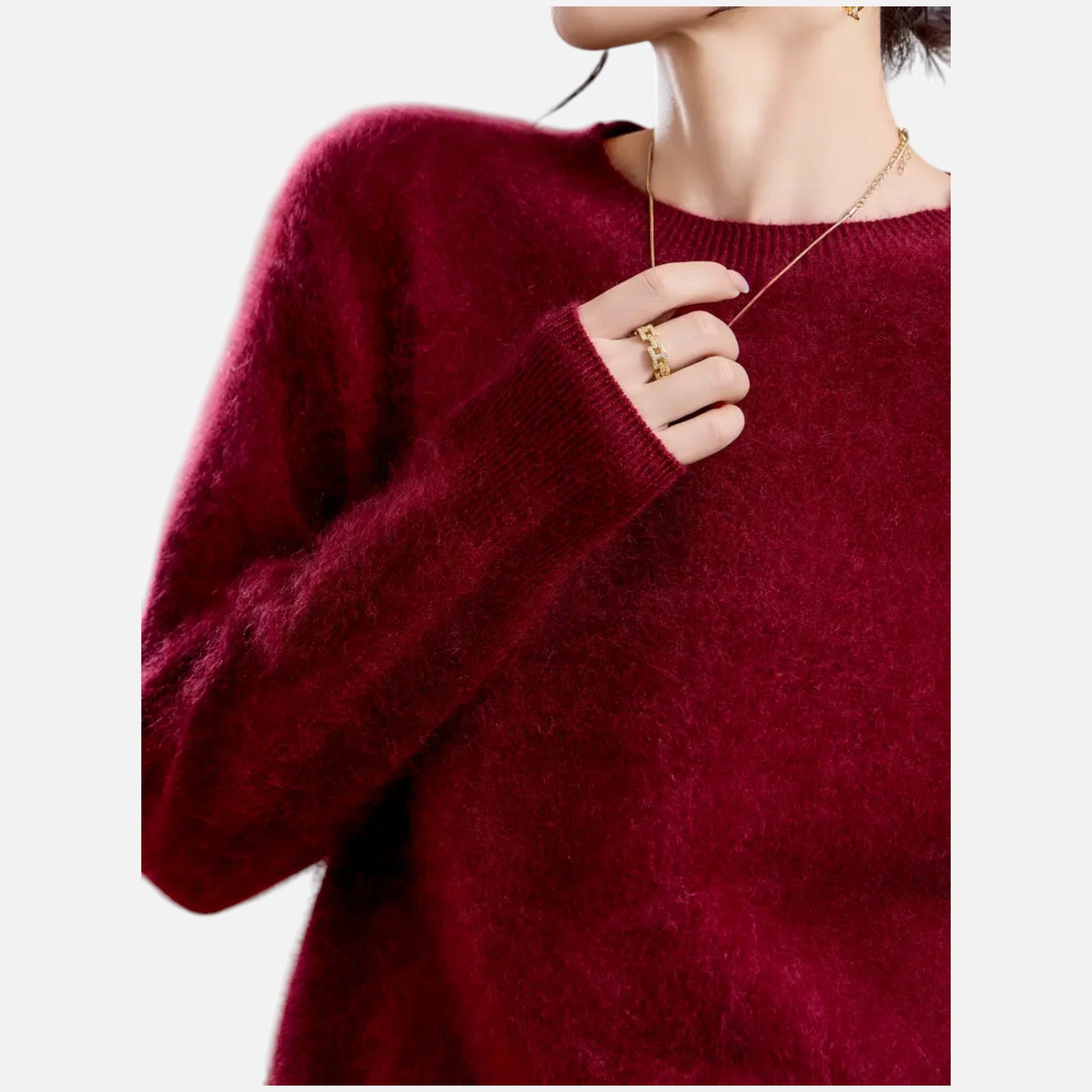 Vallmere | Women’s Cashmere Blend Round-Neck Sweater