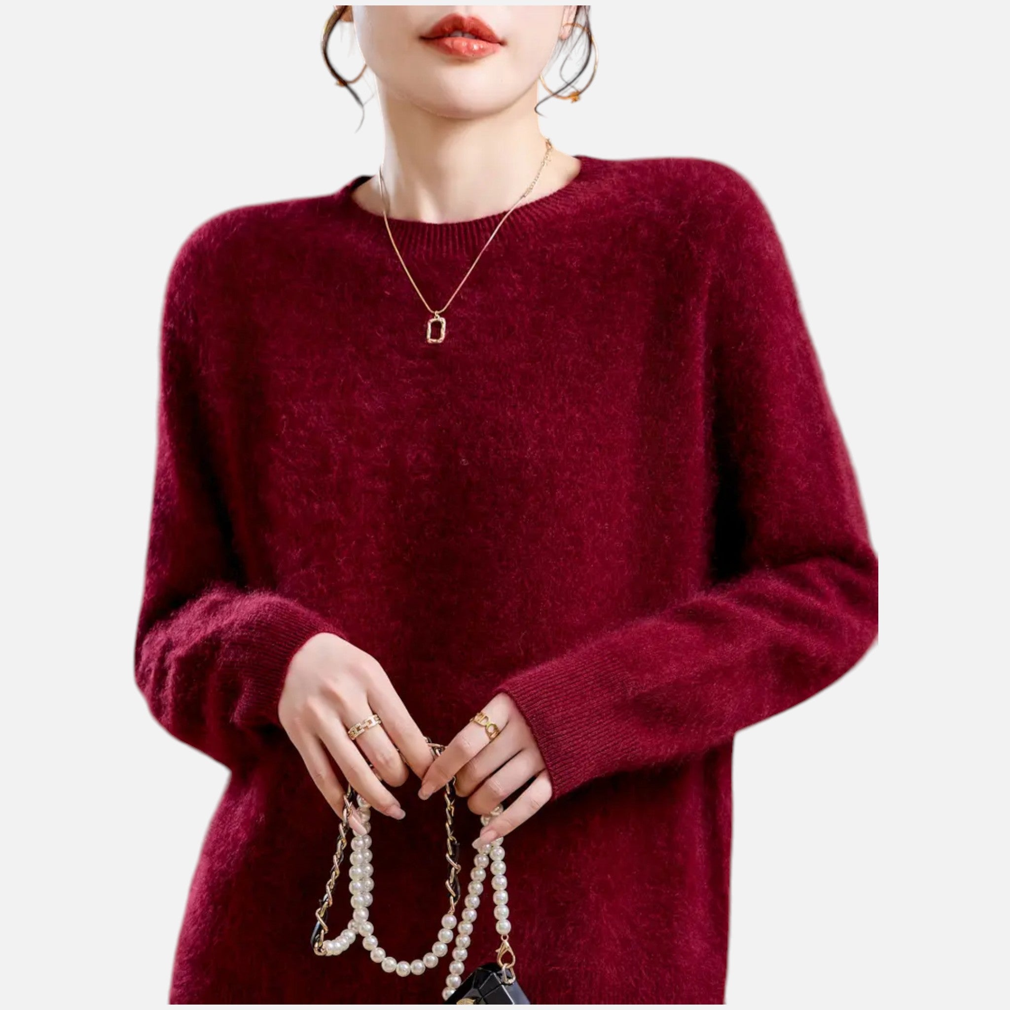 Vallmere | Women’s Cashmere Blend Round-Neck Sweater