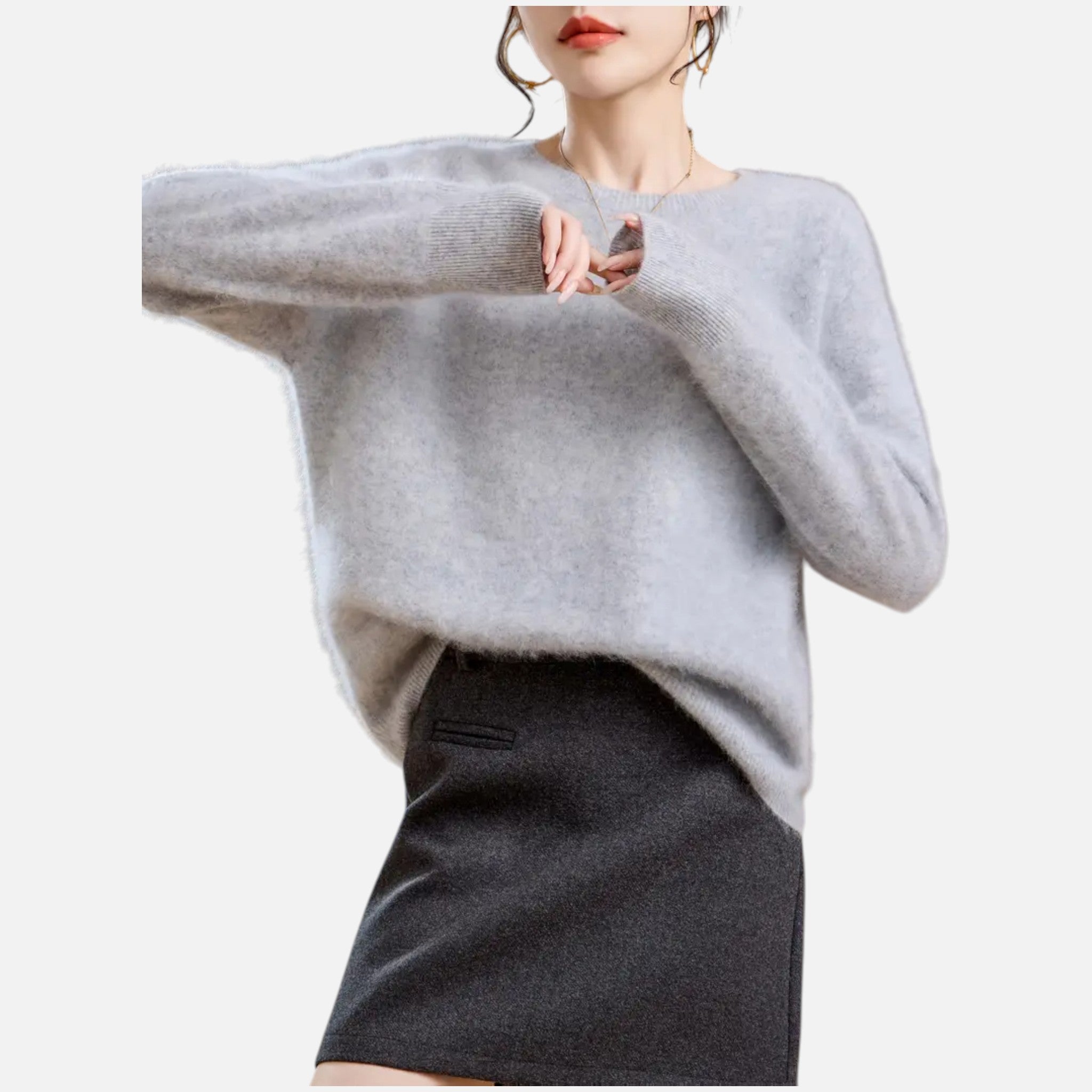 Vallmere | Women’s Cashmere Blend Round-Neck Sweater