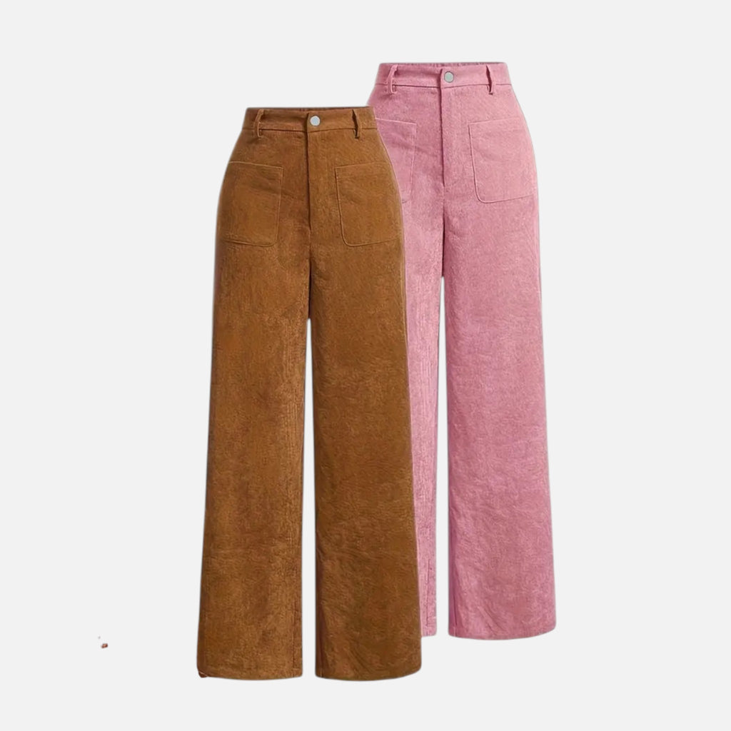Vallmere – Women’s Corduroy-Style Straight-Leg Trousers