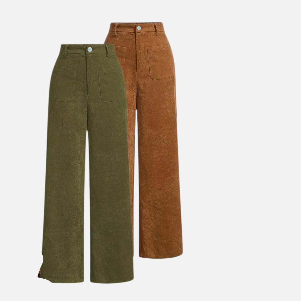 Vallmere – Women’s Corduroy-Style Straight-Leg Trousers