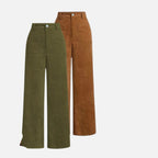 Vallmere – Women’s Corduroy-Style Straight-Leg Trousers
