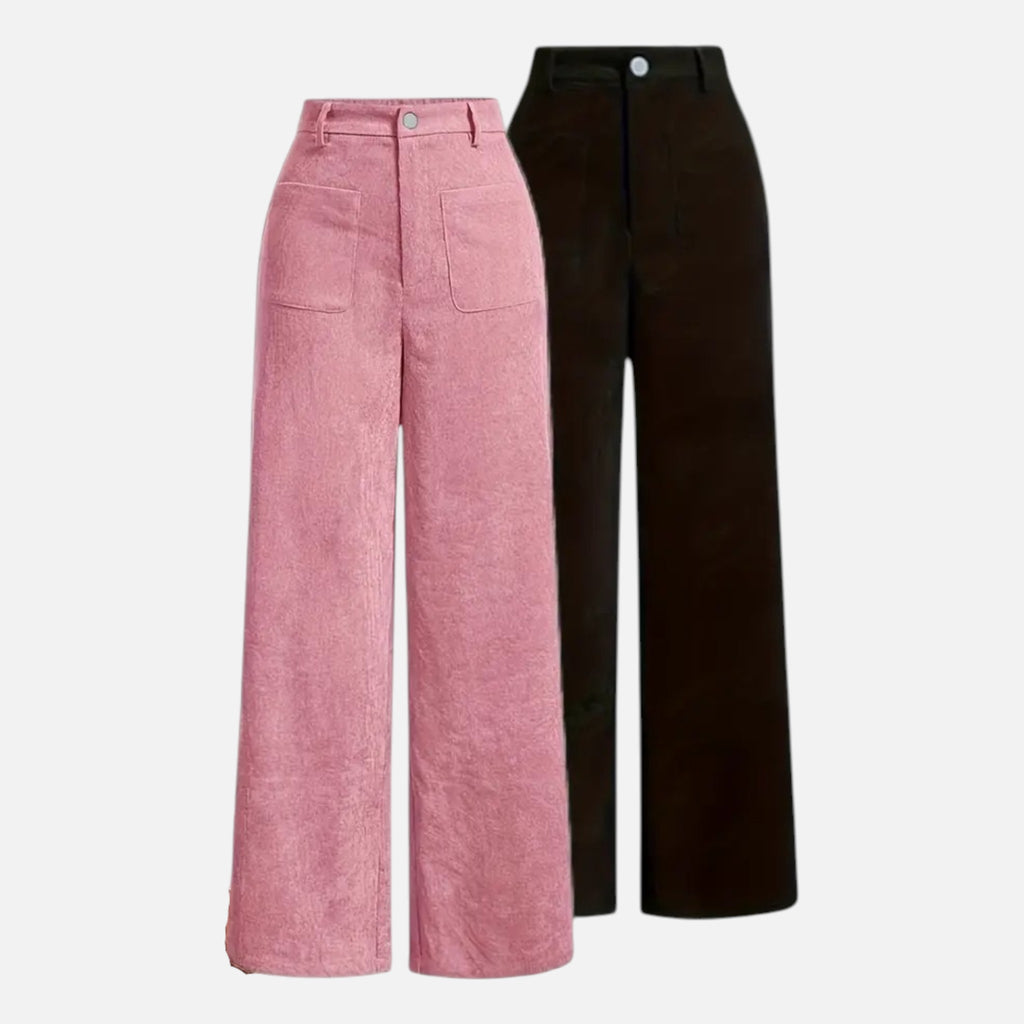 Vallmere – Women’s Corduroy-Style Straight-Leg Trousers