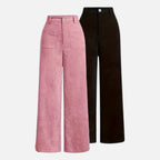 Vallmere – Women’s Corduroy-Style Straight-Leg Trousers