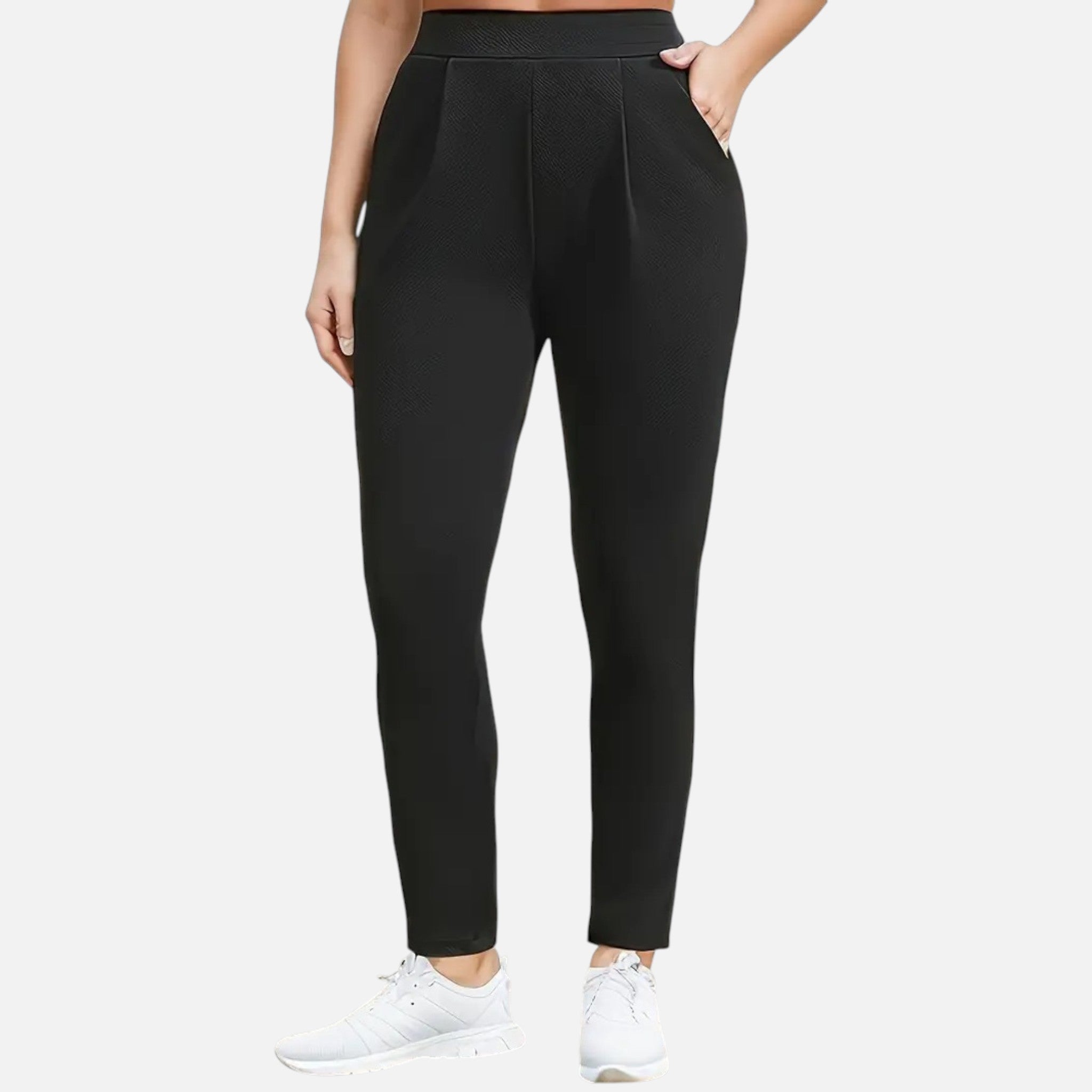 Vallmere | Women’s Plus Size Elegant Brown Knit Trousers