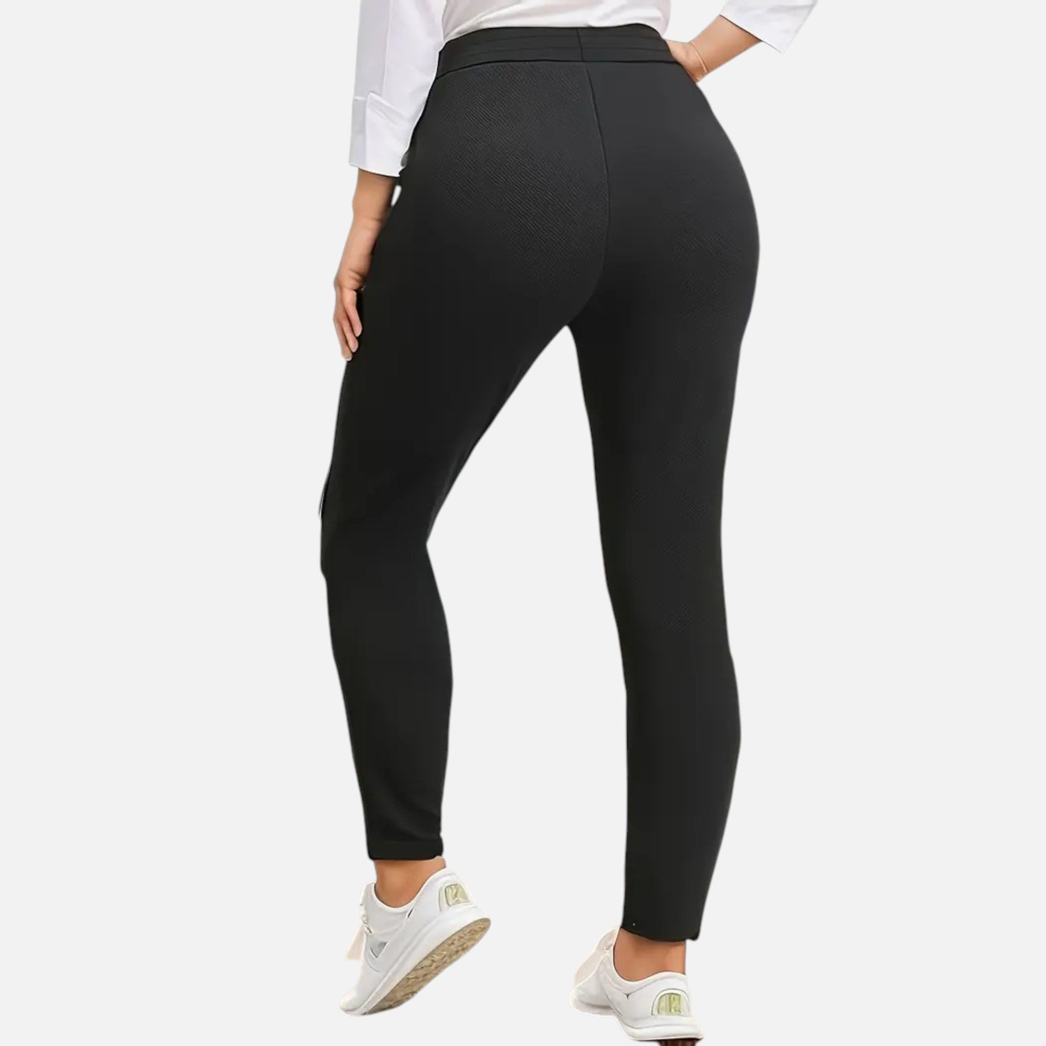 Vallmere | Women’s Plus Size Elegant Brown Knit Trousers