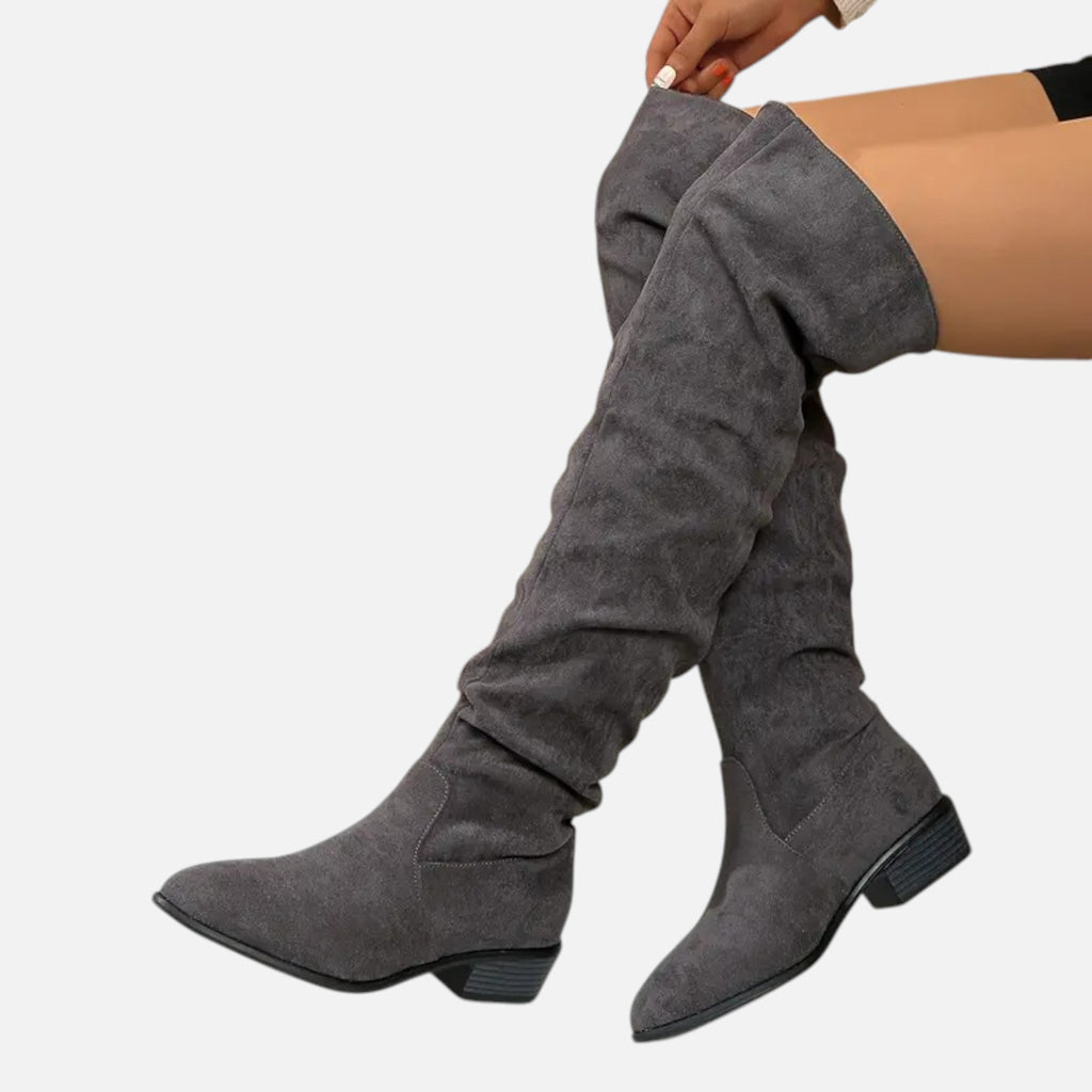 Vallmere – Women’s Suede Over-the-Knee Boots