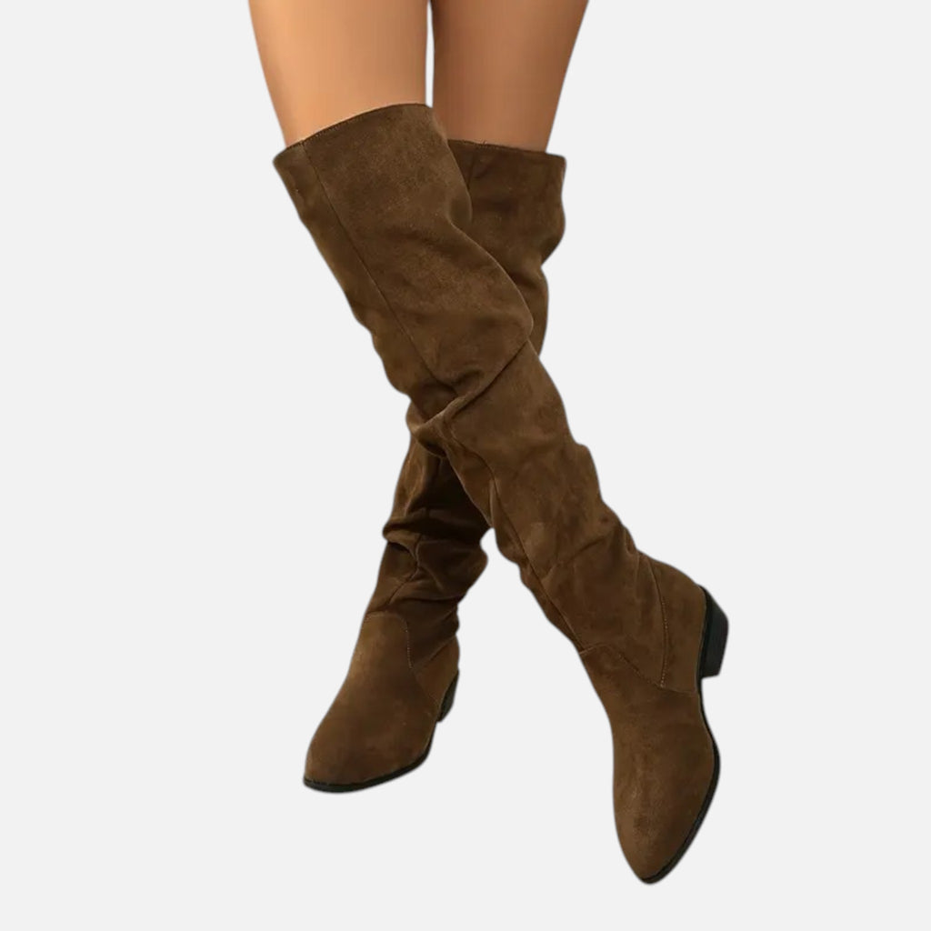 Vallmere – Women’s Suede Over-the-Knee Boots