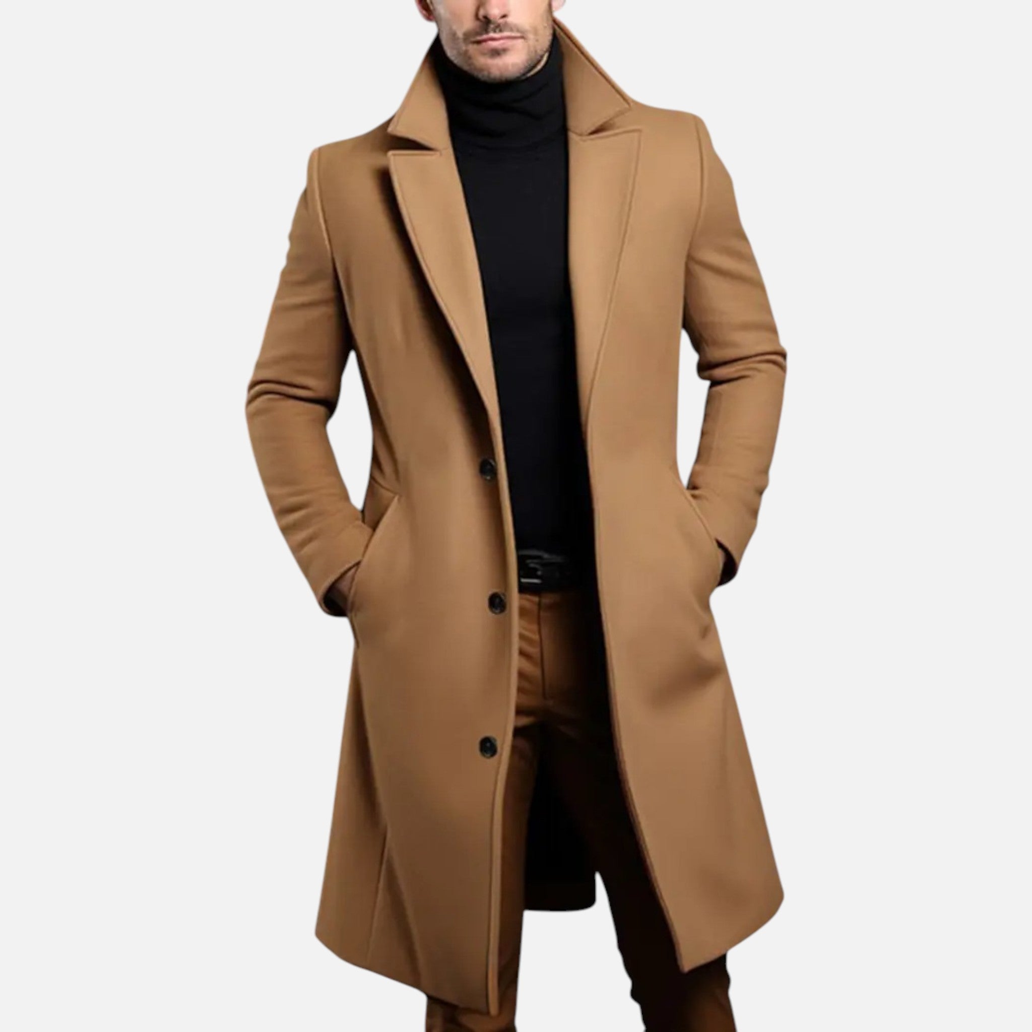 Vallmere | Men’s Slim-Fit Knee-Length Notch Coat