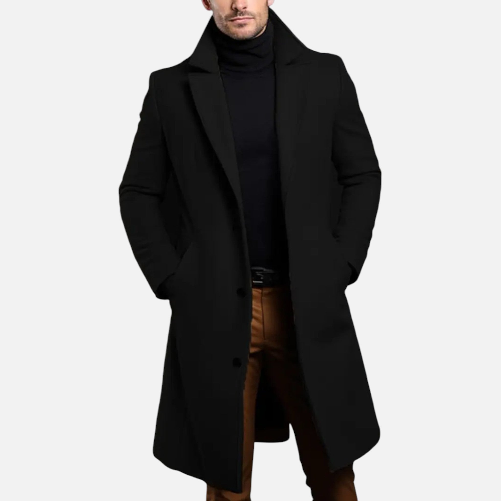 Vallmere | Men’s Slim-Fit Knee-Length Notch Coat