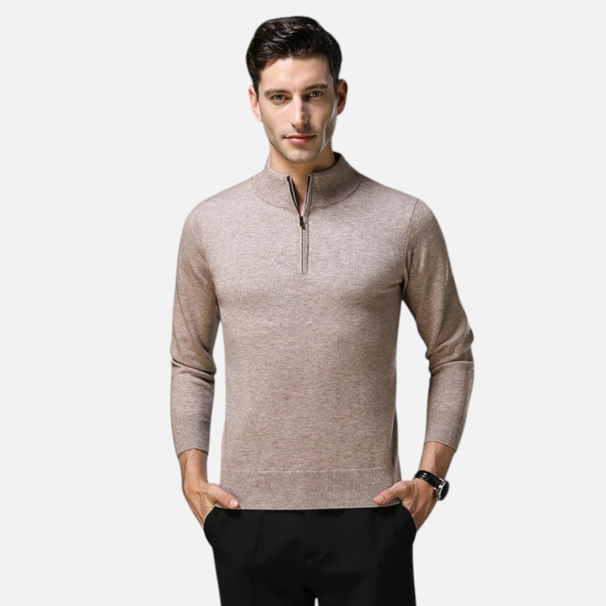Vallmere | Men’s Premium Wool-Blend Quarter-Zip Sweater