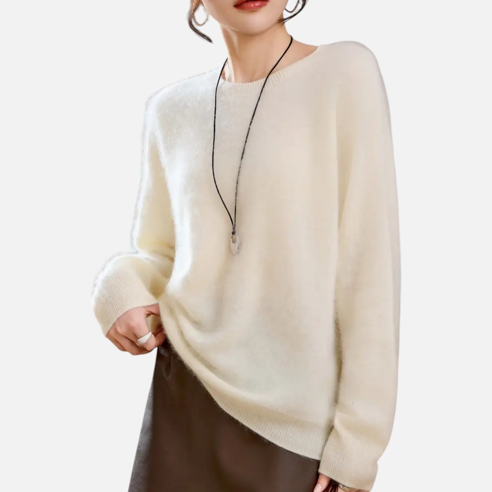 Vallmere | Women’s Cashmere Blend Round-Neck Sweater