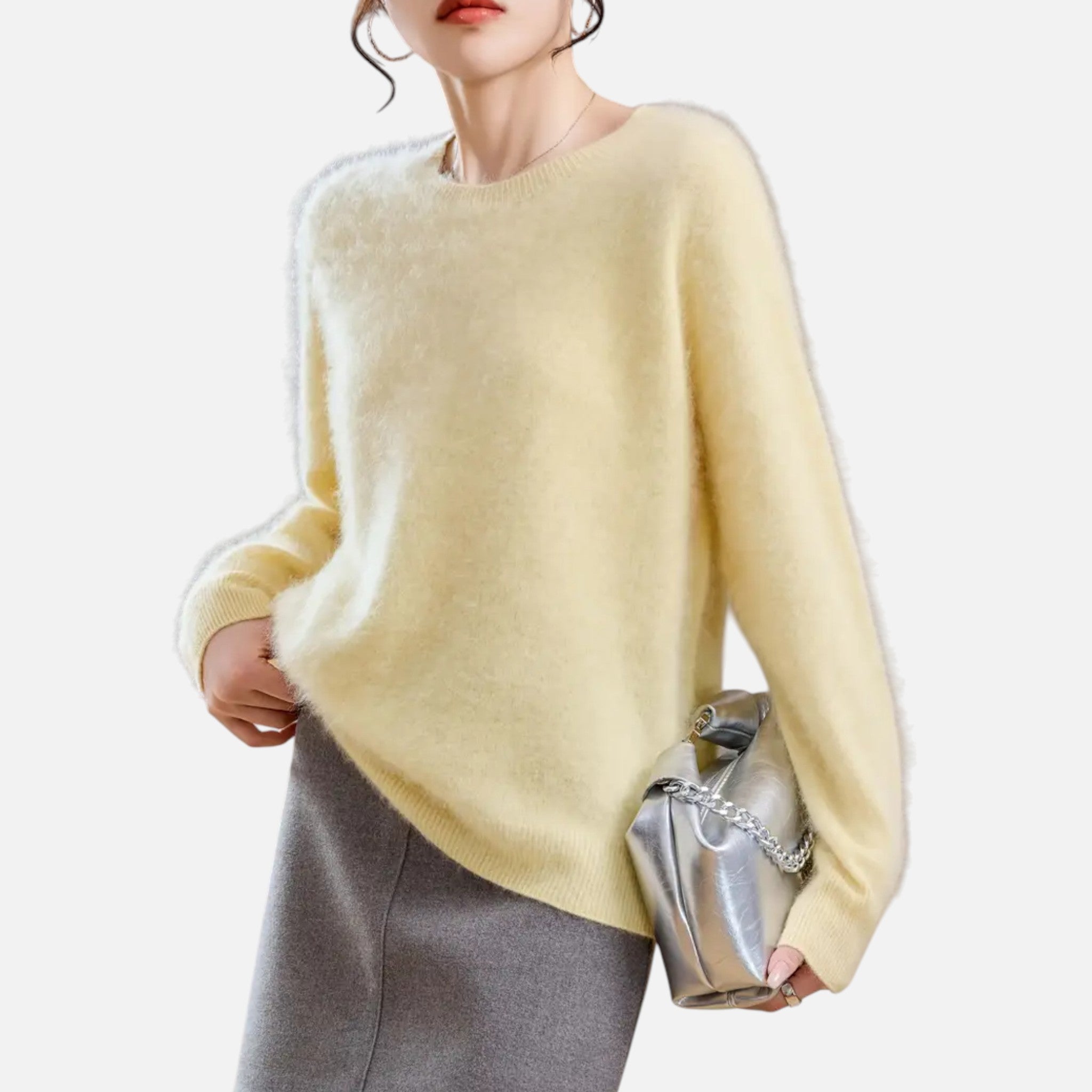 Vallmere | Women’s Cashmere Blend Round-Neck Sweater
