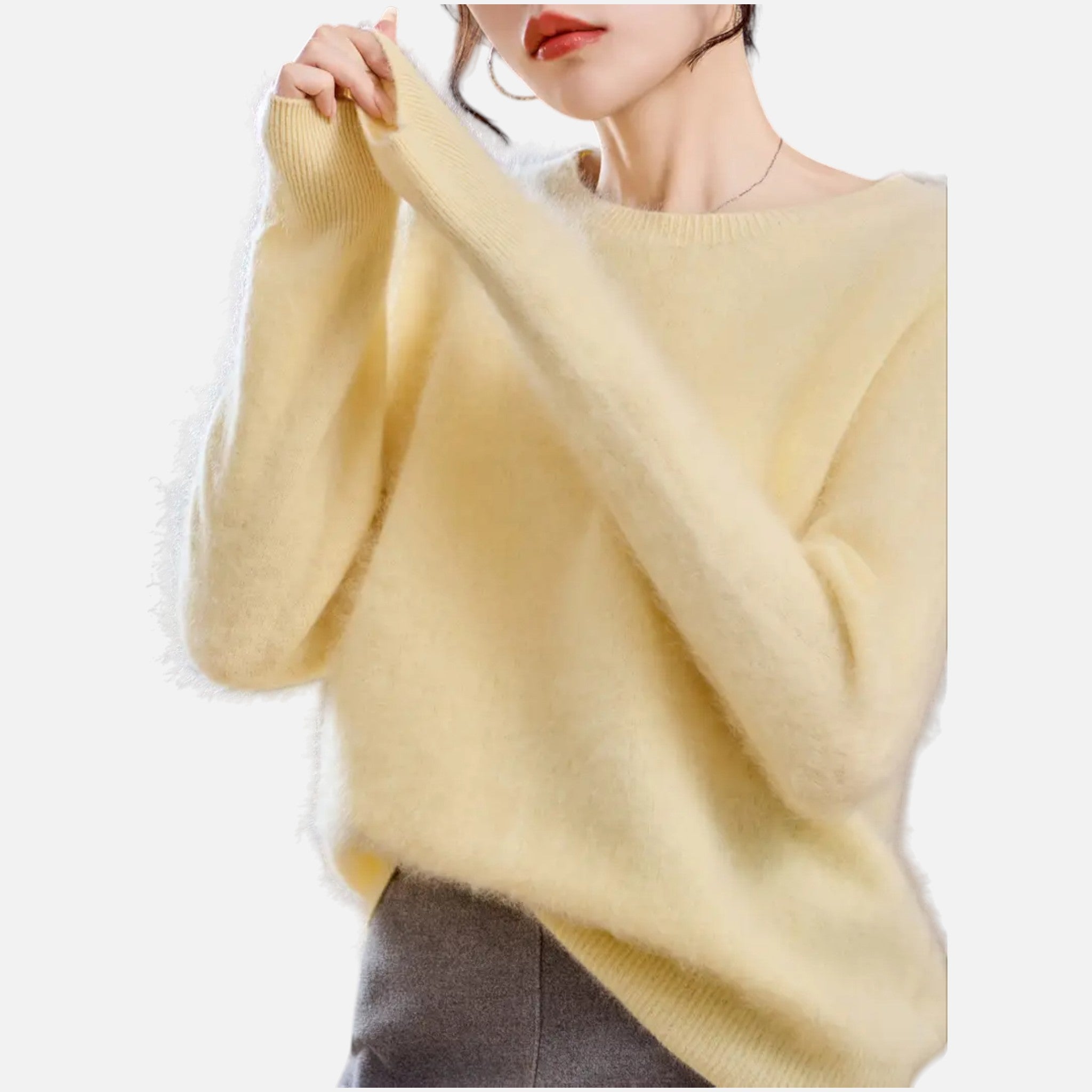 Vallmere | Women’s Cashmere Blend Round-Neck Sweater