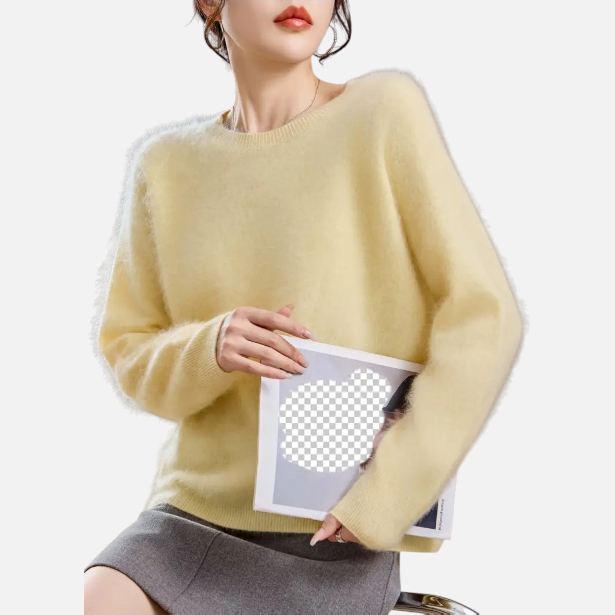 Vallmere | Women’s Cashmere Blend Round-Neck Sweater